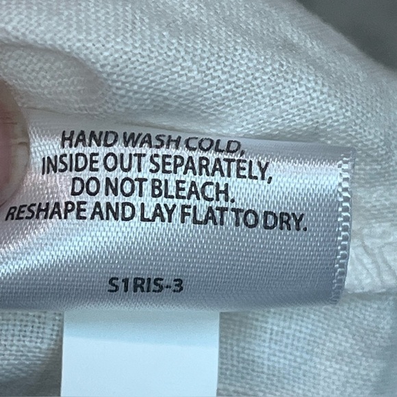 Eileen Fisher 100% Organic Linen Ivory Strappy Sequined Tank Top Sz 2X Beach - Picture 6 of 16